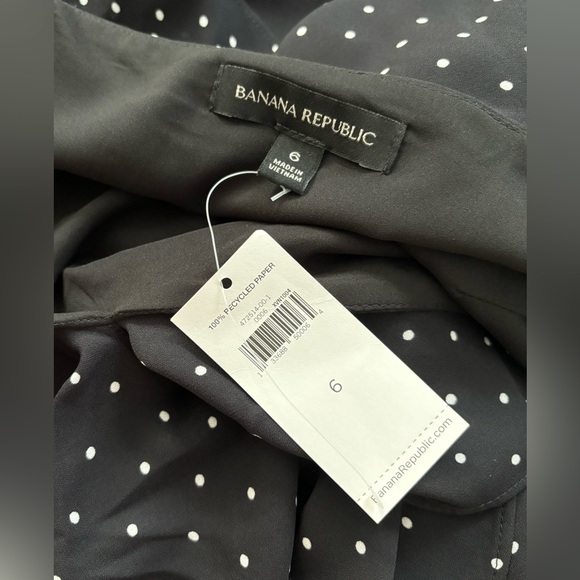 NEW w/ tags Banana Republic navy blue/white polka dot mini dress, size 6 - Picture 4 of 7